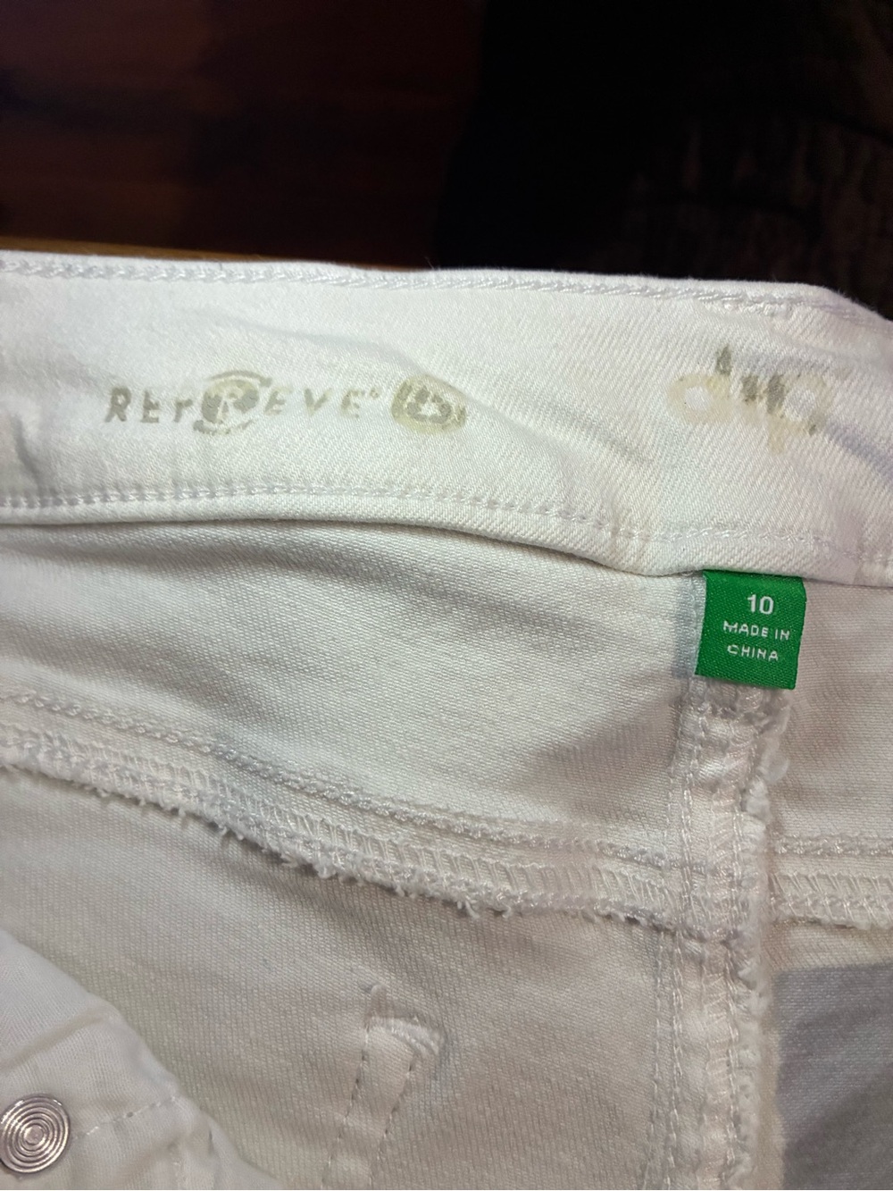 White Women's High-Rise Denim Shorts - Picture 3 of 4